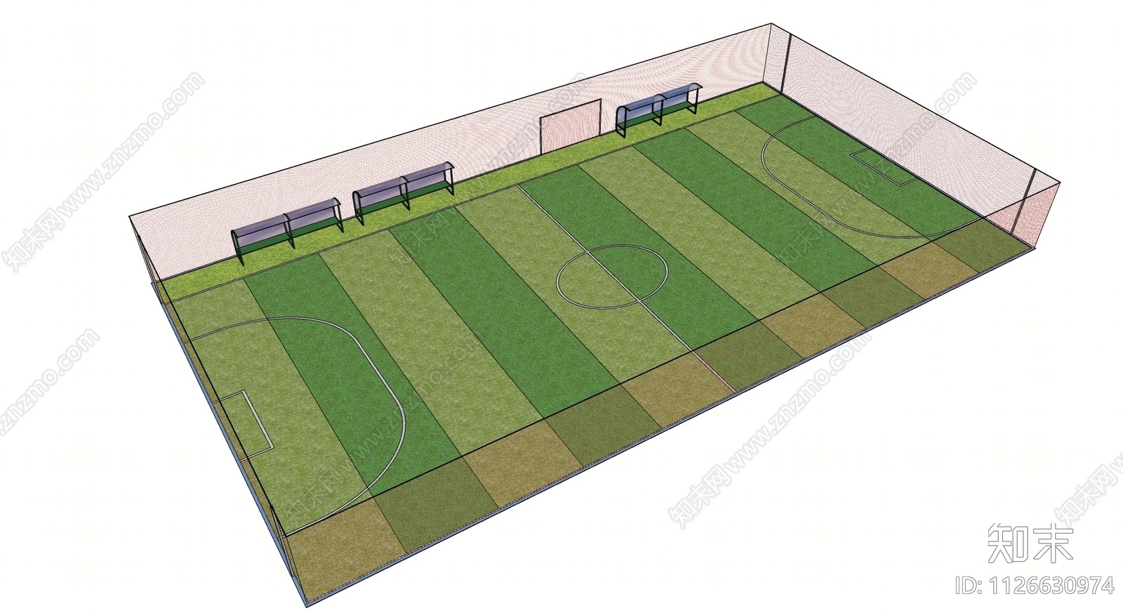 现代足球场SU模型下载【ID:1126630974】