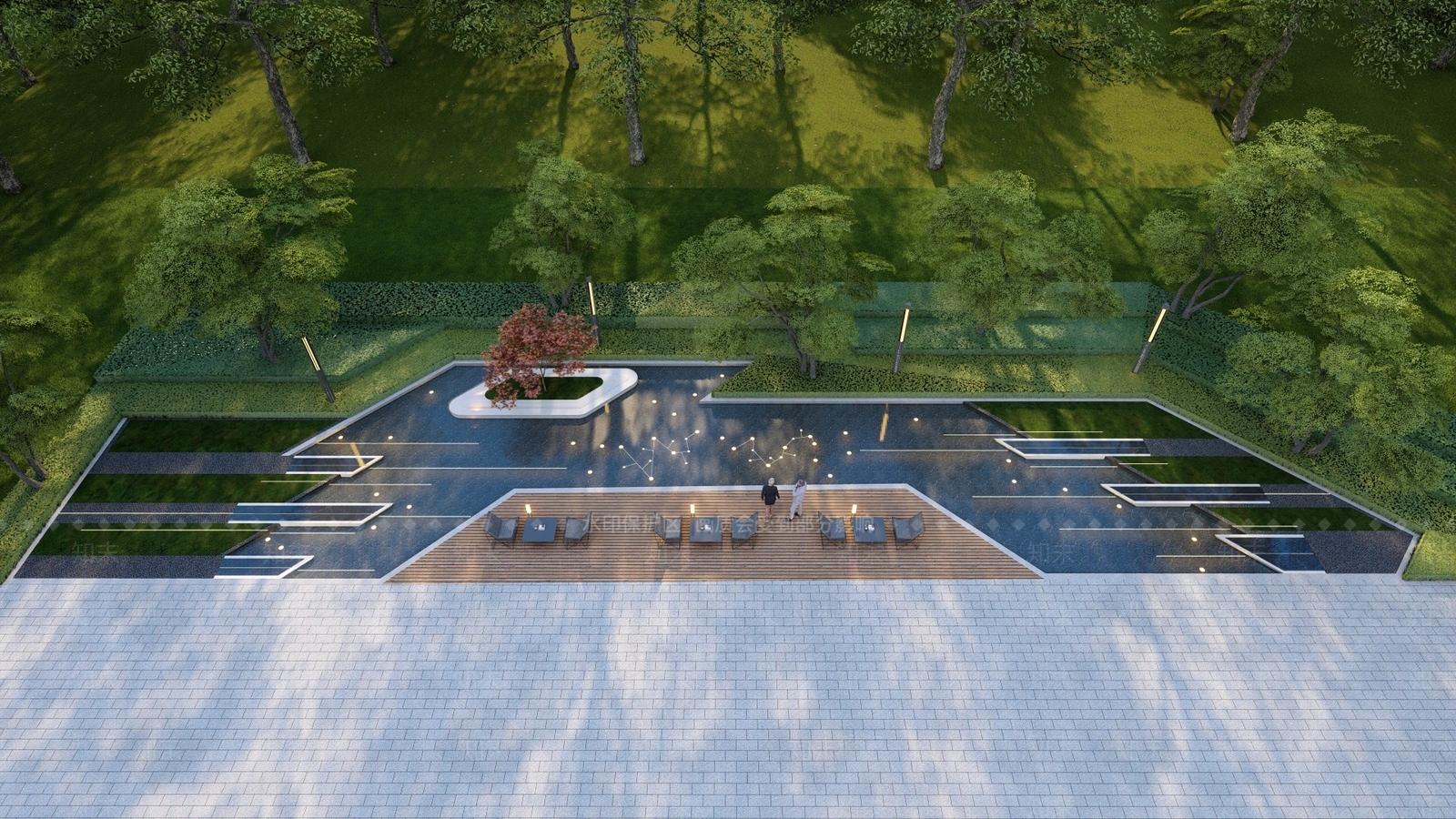 现代水景SU模型下载【ID:1126634148】