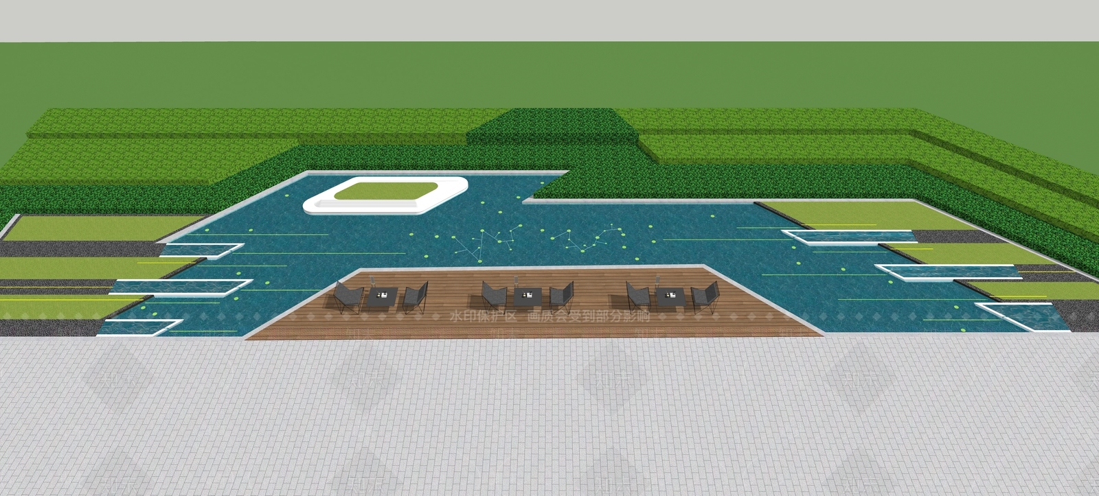 现代水景SU模型下载【ID:1126634148】