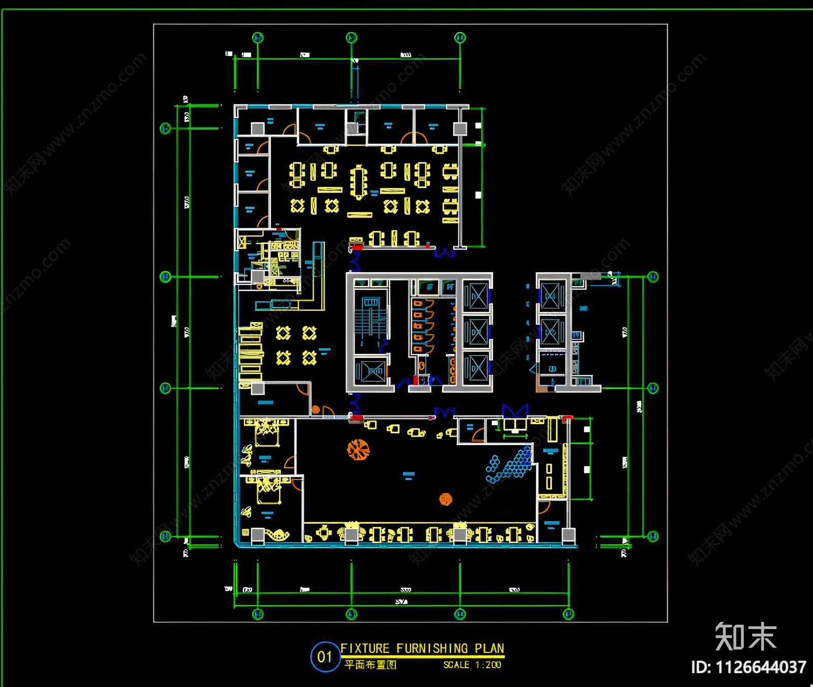 现代猫咖CAD施工图下载【ID:1126644037】