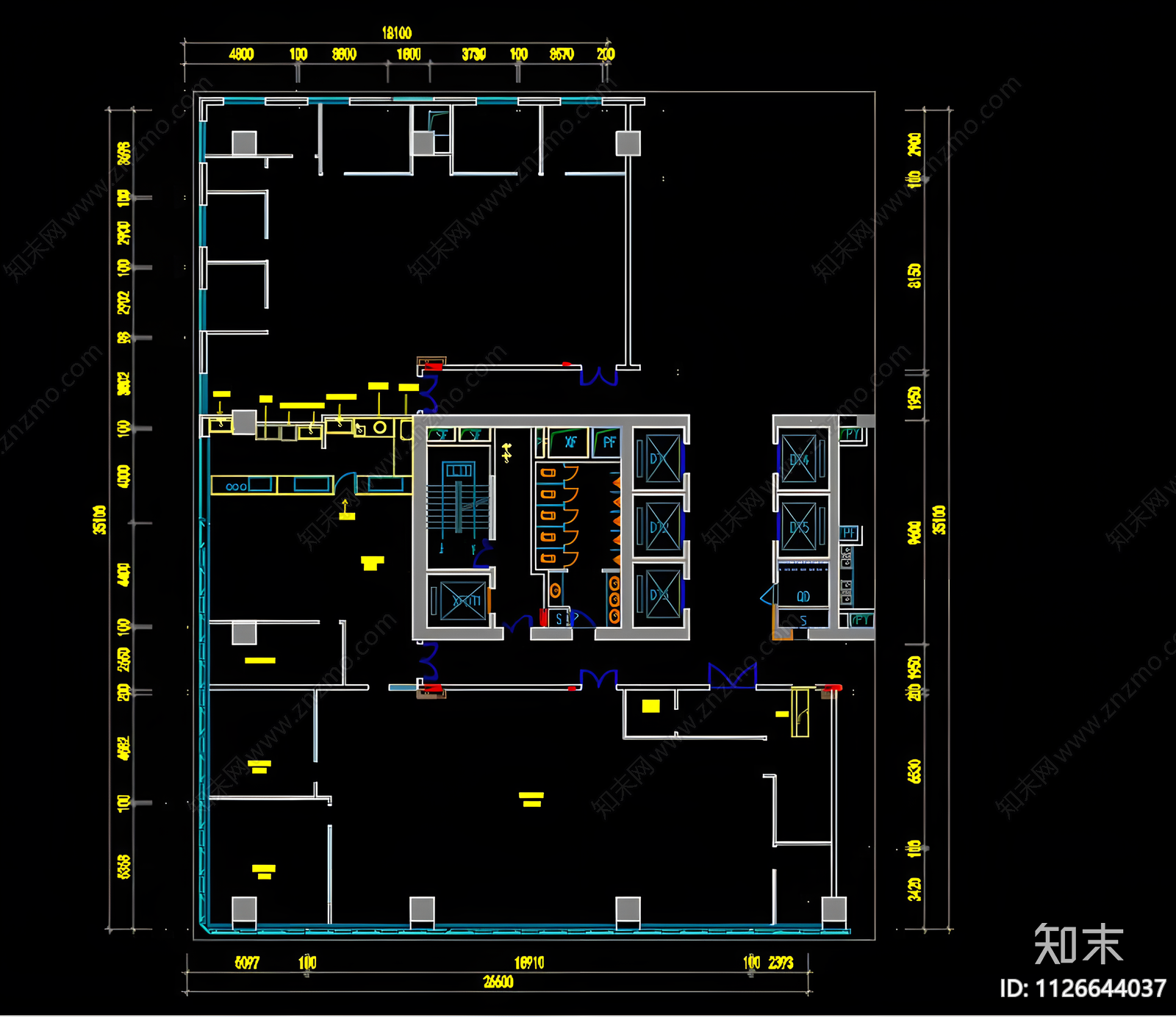 现代猫咖CAD施工图下载【ID:1126644037】