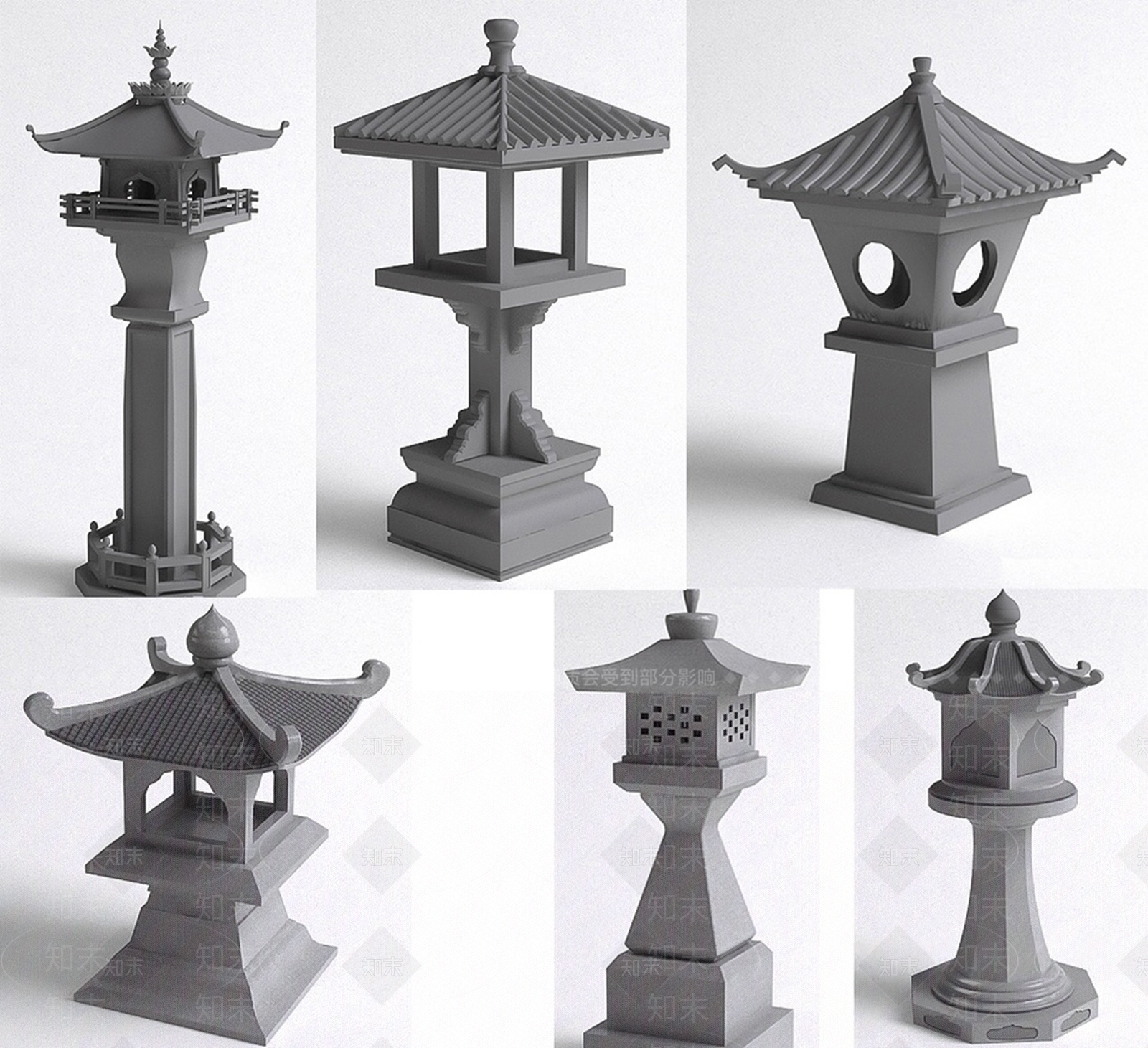 新中式户外灯SU模型下载【ID:1126644200】