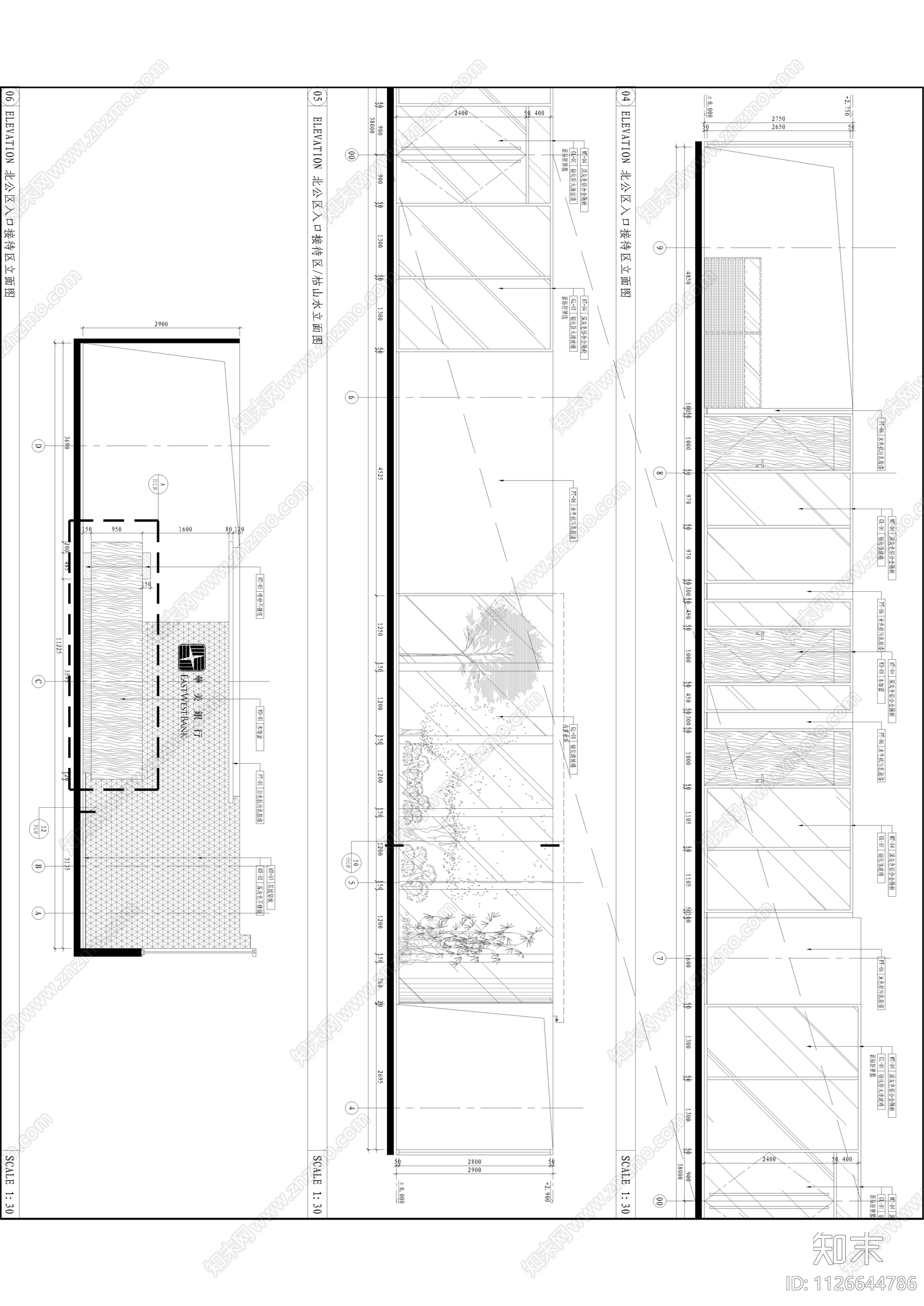 上海华美银行cad施工图下载【ID:1126644786】