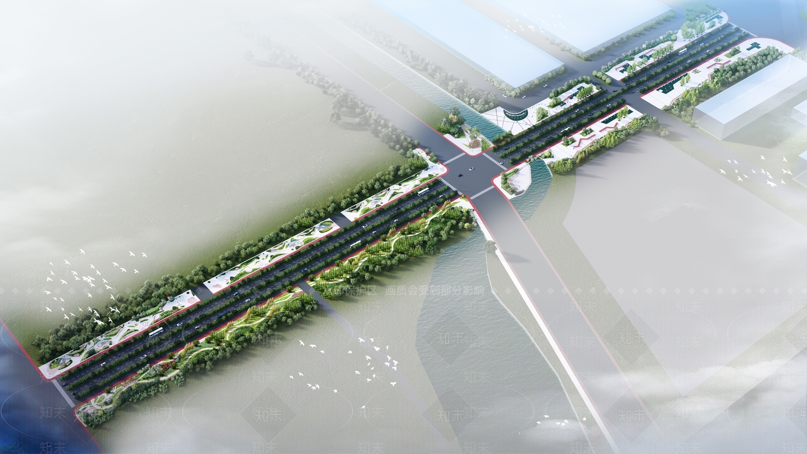 现代临街口袋公园SU模型下载【ID:1126645072】