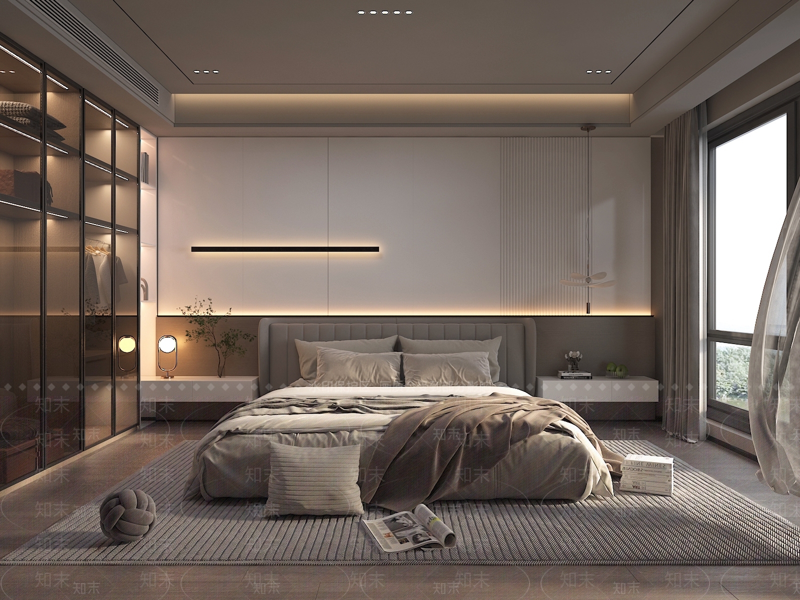 现代家居卧室3D模型下载【ID:1126646092】_知末3d模型网