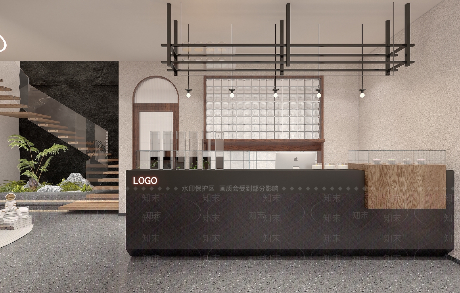 侘寂风茶餐厅3D模型下载【ID:1126661170】