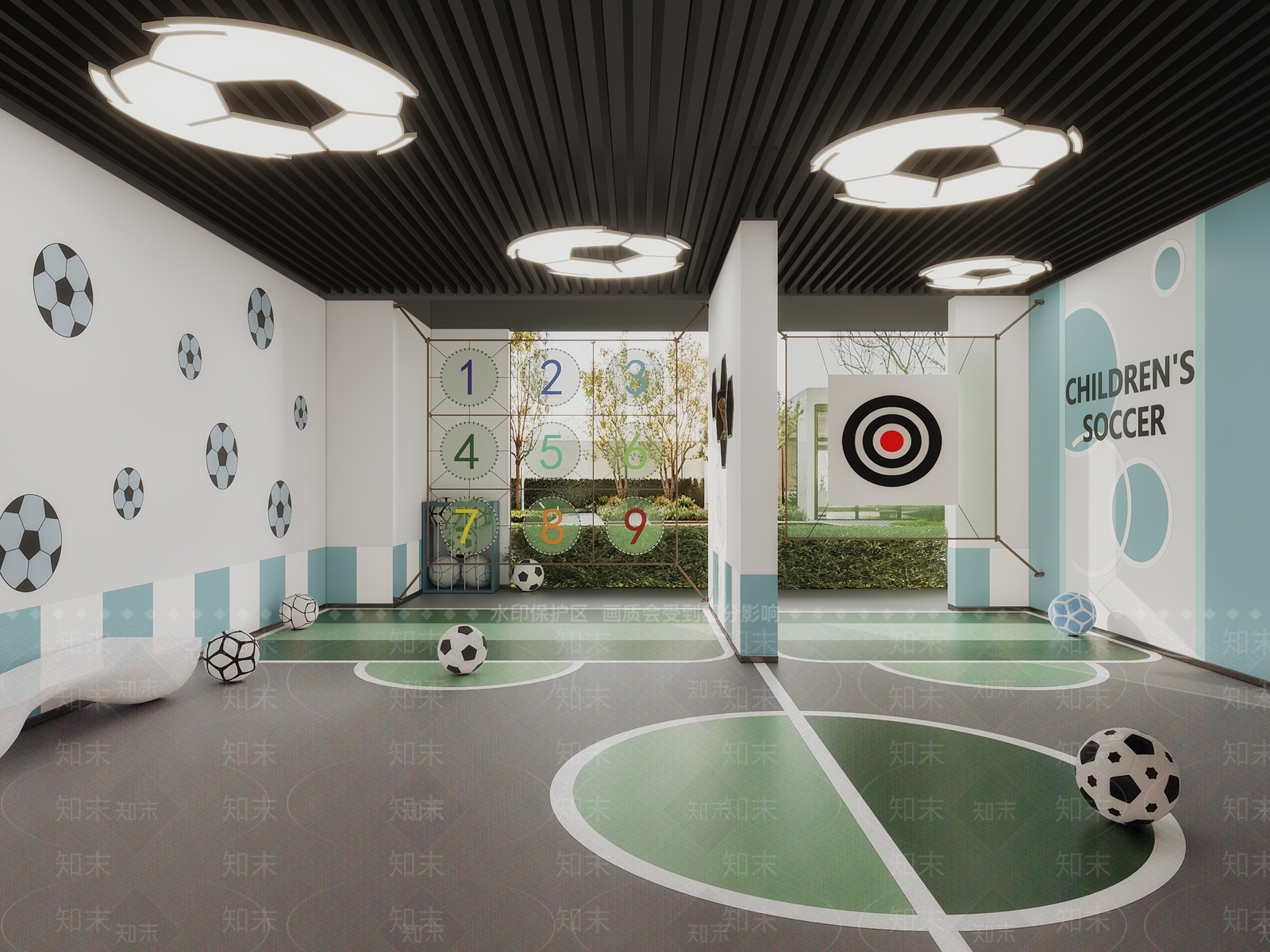 现代儿童足球活动场3D模型下载【ID:1126660938】