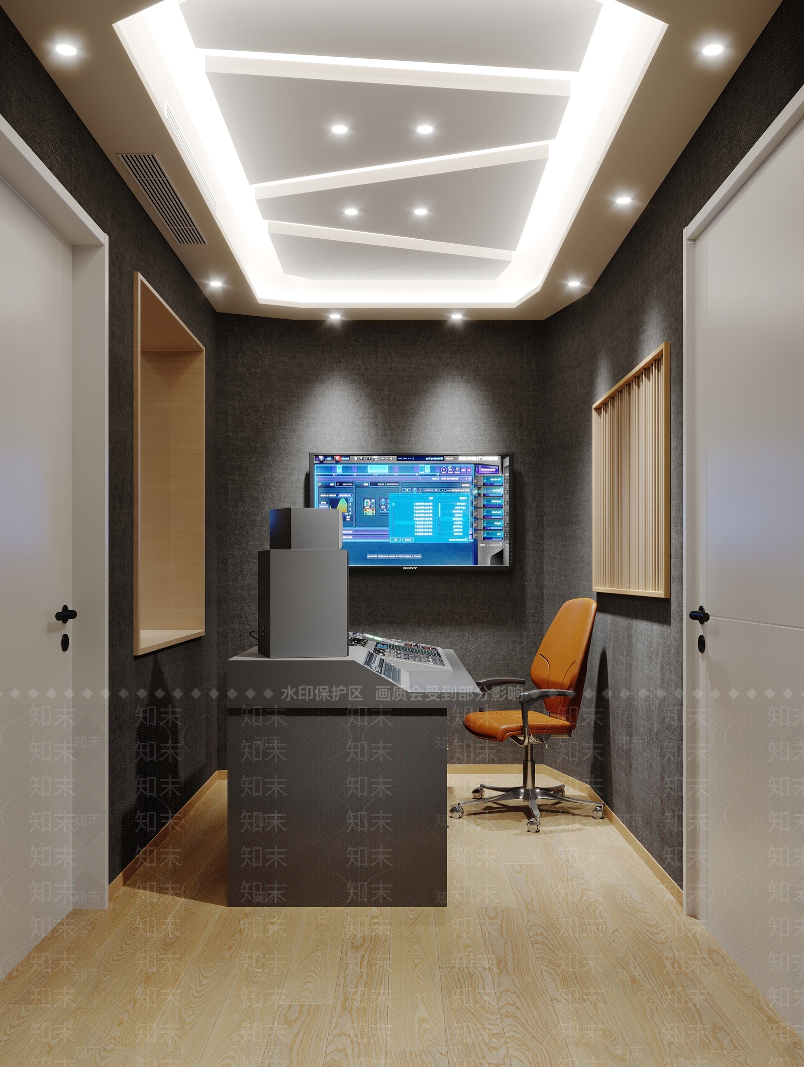 现代录音室3D模型下载【ID:1126669734】