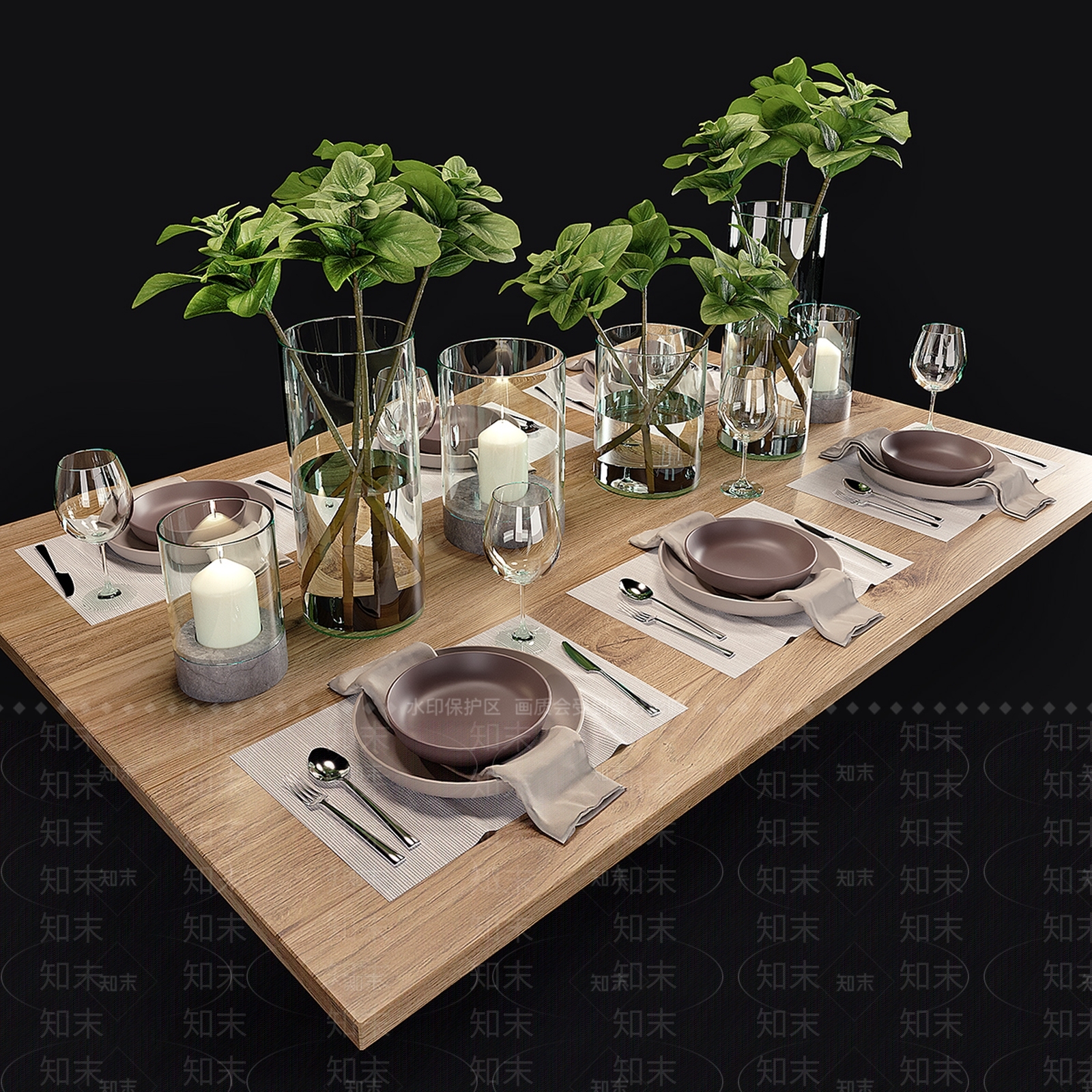 餐具SU模型下载【ID:1126686958】