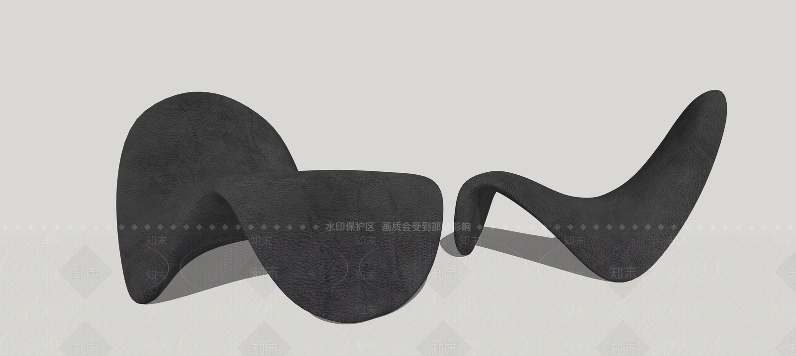 现代舌头躺椅SU模型下载【ID:1126688371】