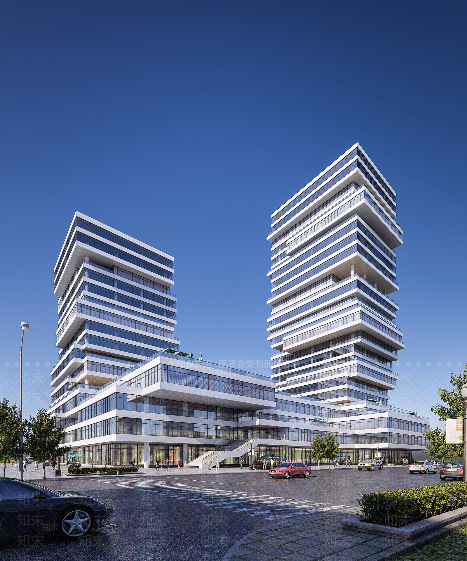 现代写字楼3D模型下载【ID:1126699593】