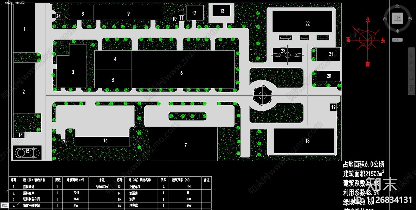 瓷砖厂平面布局图施工图下载【ID:1126834131】