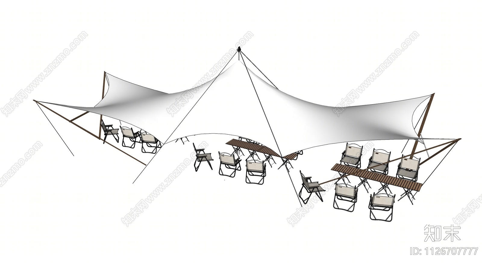 现代露营帐篷SU模型下载【ID:1126707777】