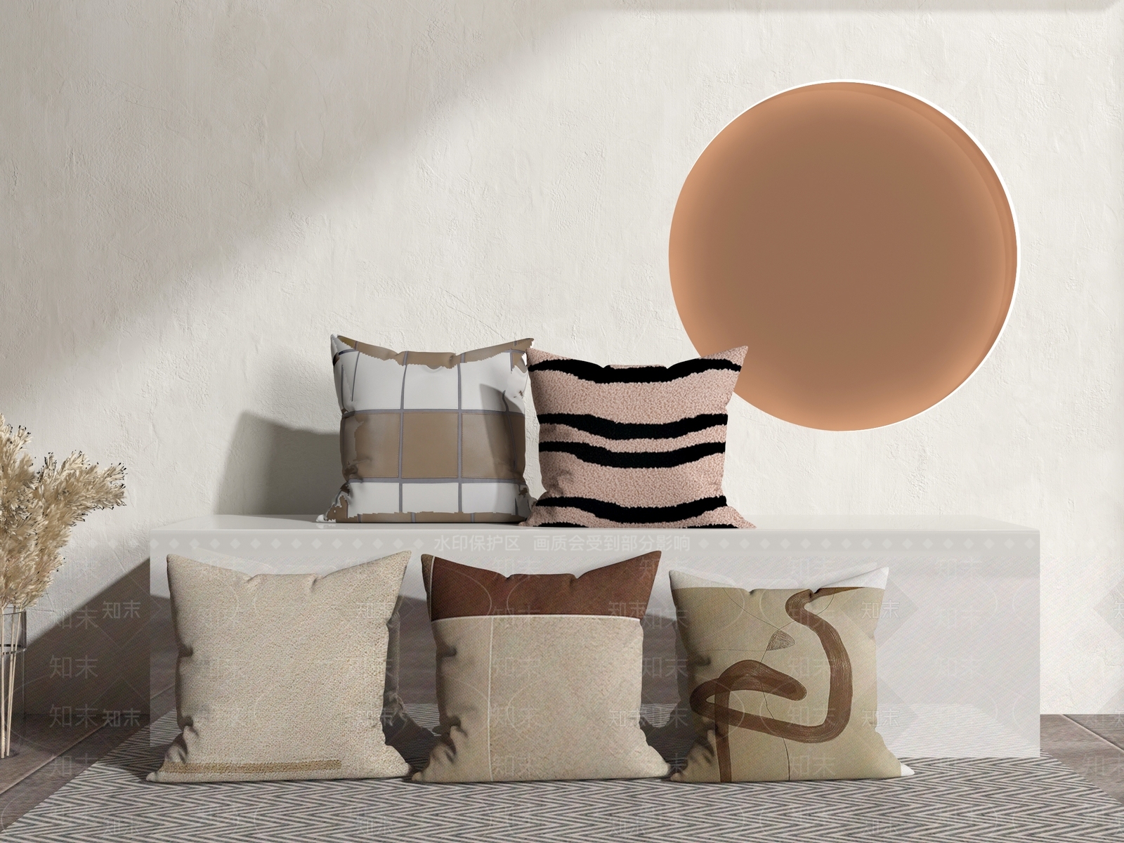 现代抱枕3D模型下载【ID:1126710874】