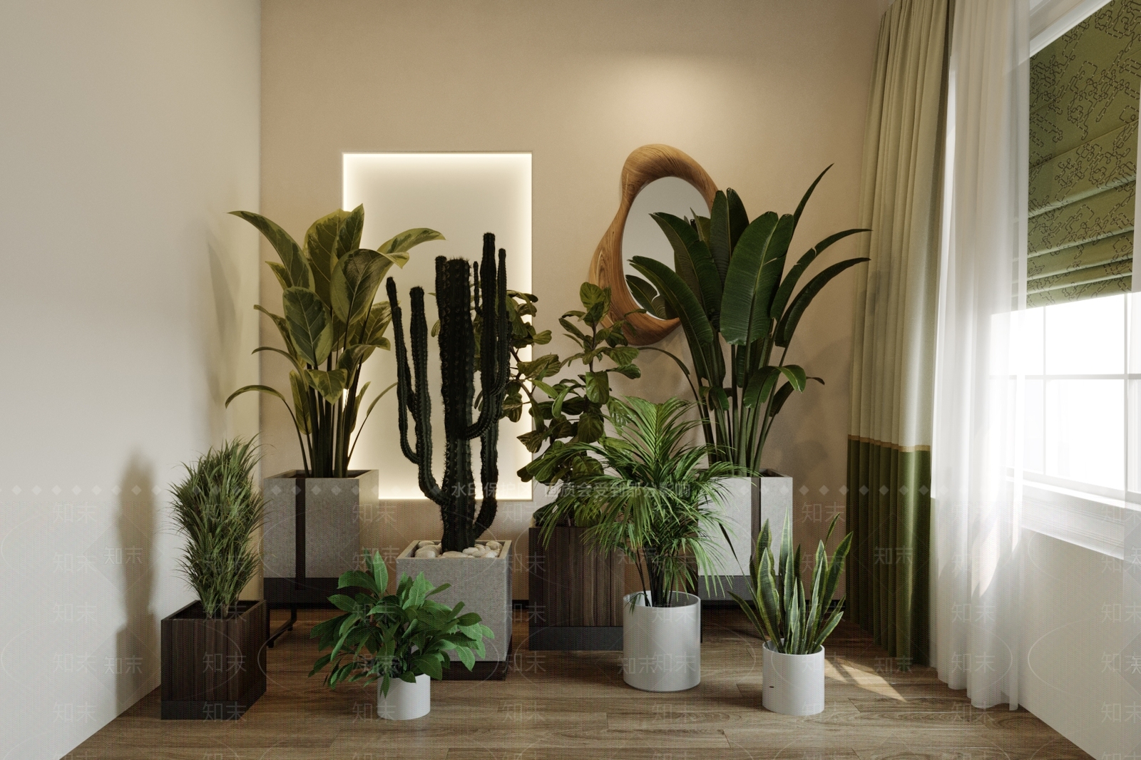 植物盆栽3D模型下载【ID:1126717628】_知末3d模型网