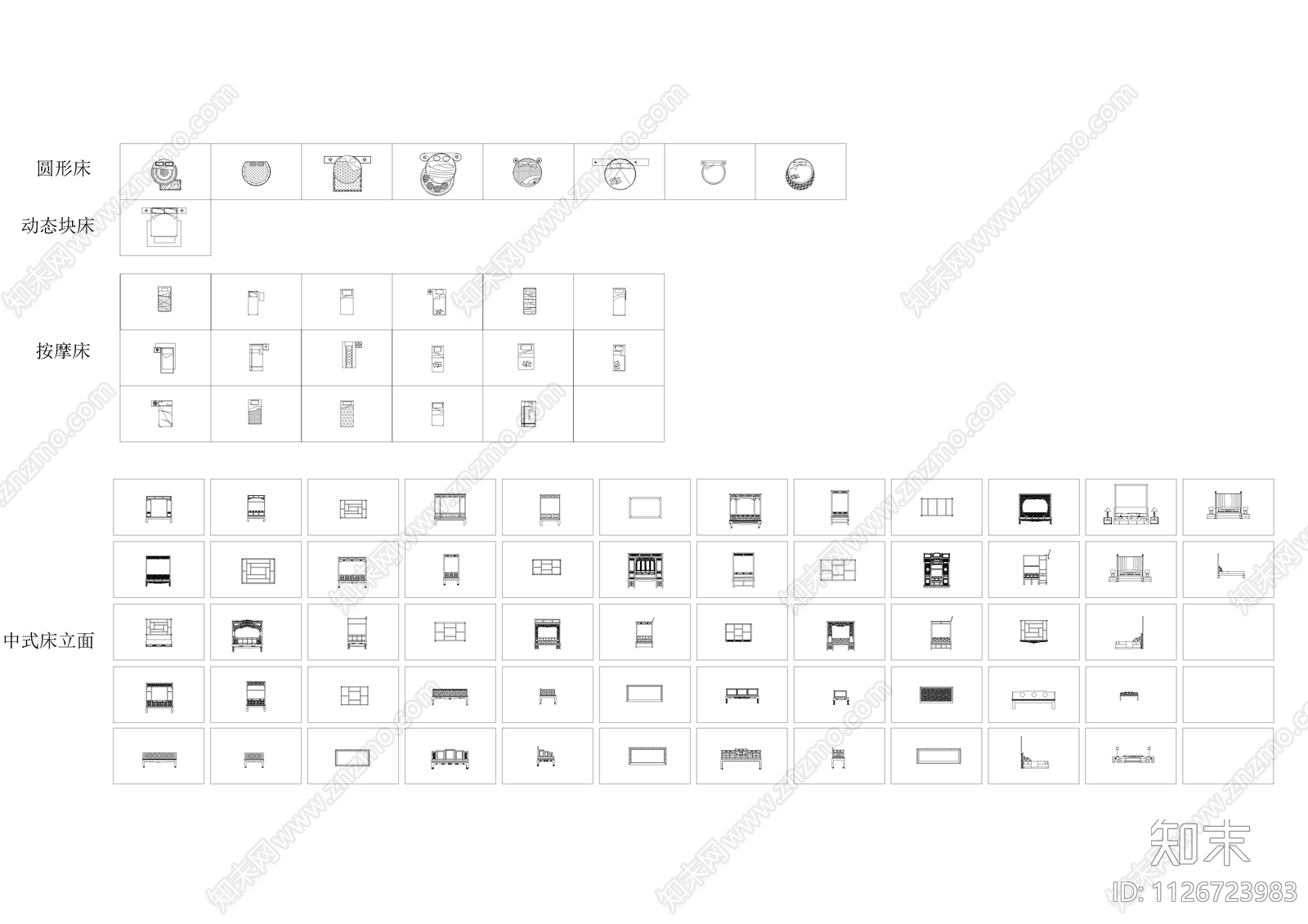圆形床施工图下载【ID:1126723983】