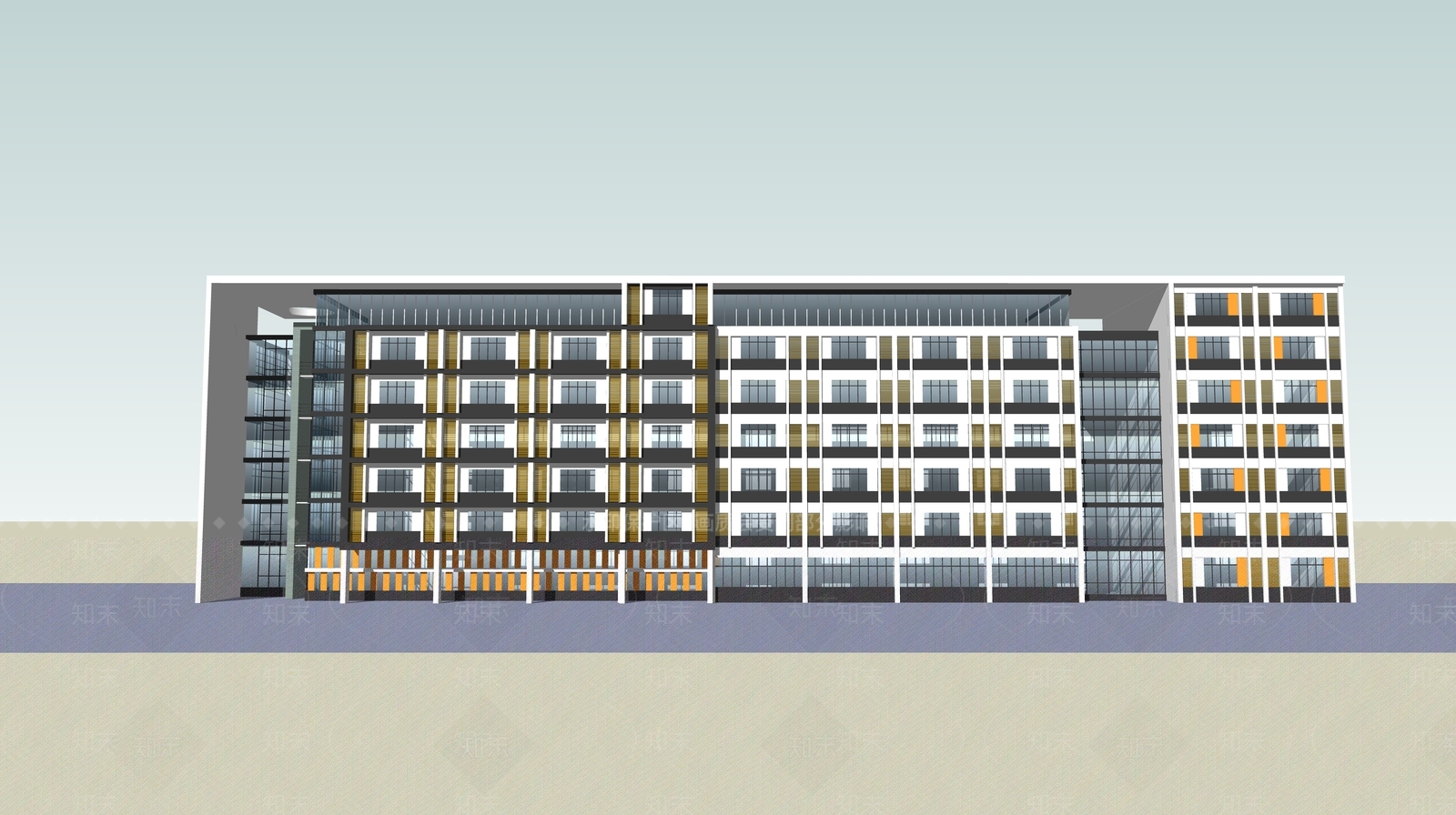 现代住院楼SU模型下载【ID:1126724617】