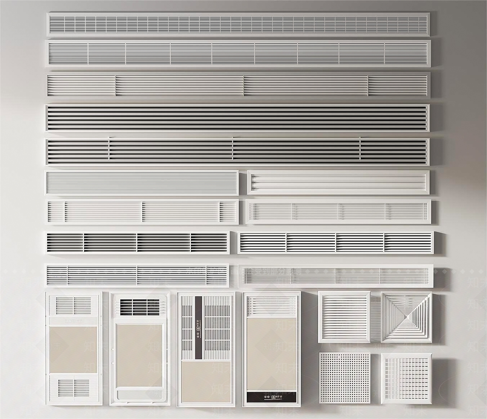 现代中央空调出风口3D模型下载【ID:1126727668】