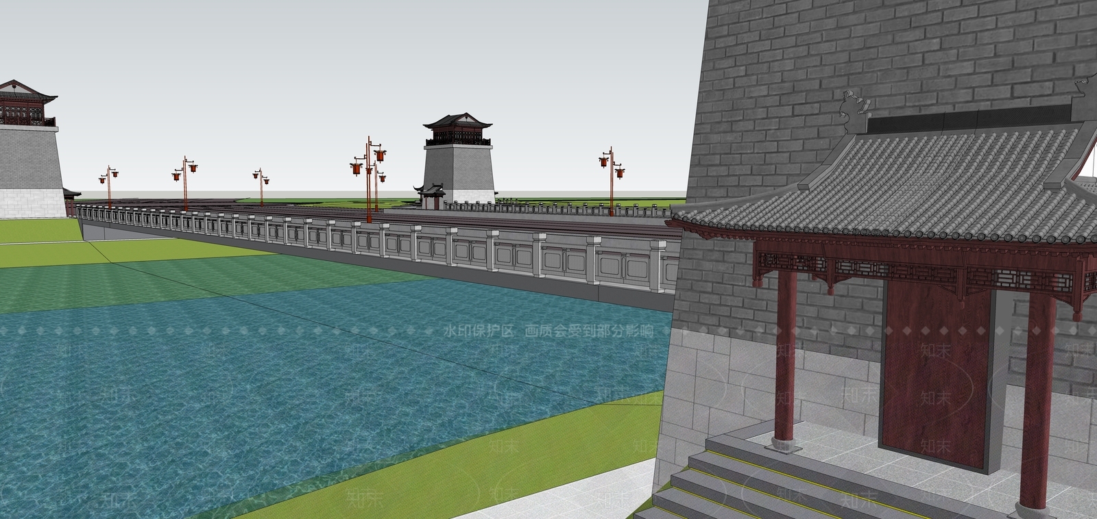 现代大桥SU模型下载【ID:1126730761】