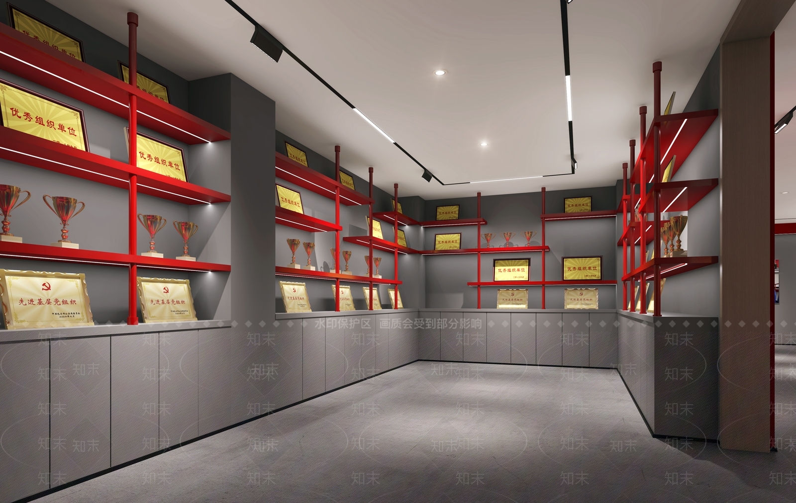 现代党建消防展厅SU模型下载【ID:1126742923】