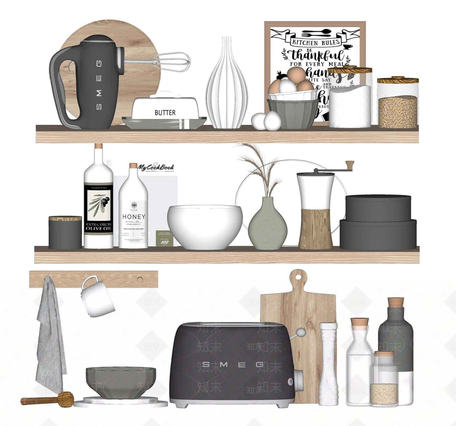 厨房用品SU模型下载【ID:1126744383】
