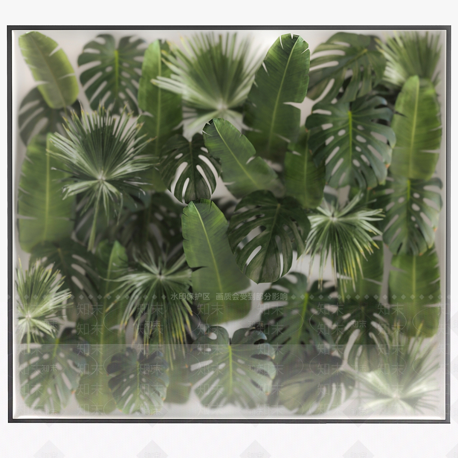 现代植物墙3D模型下载【ID:1126783523】