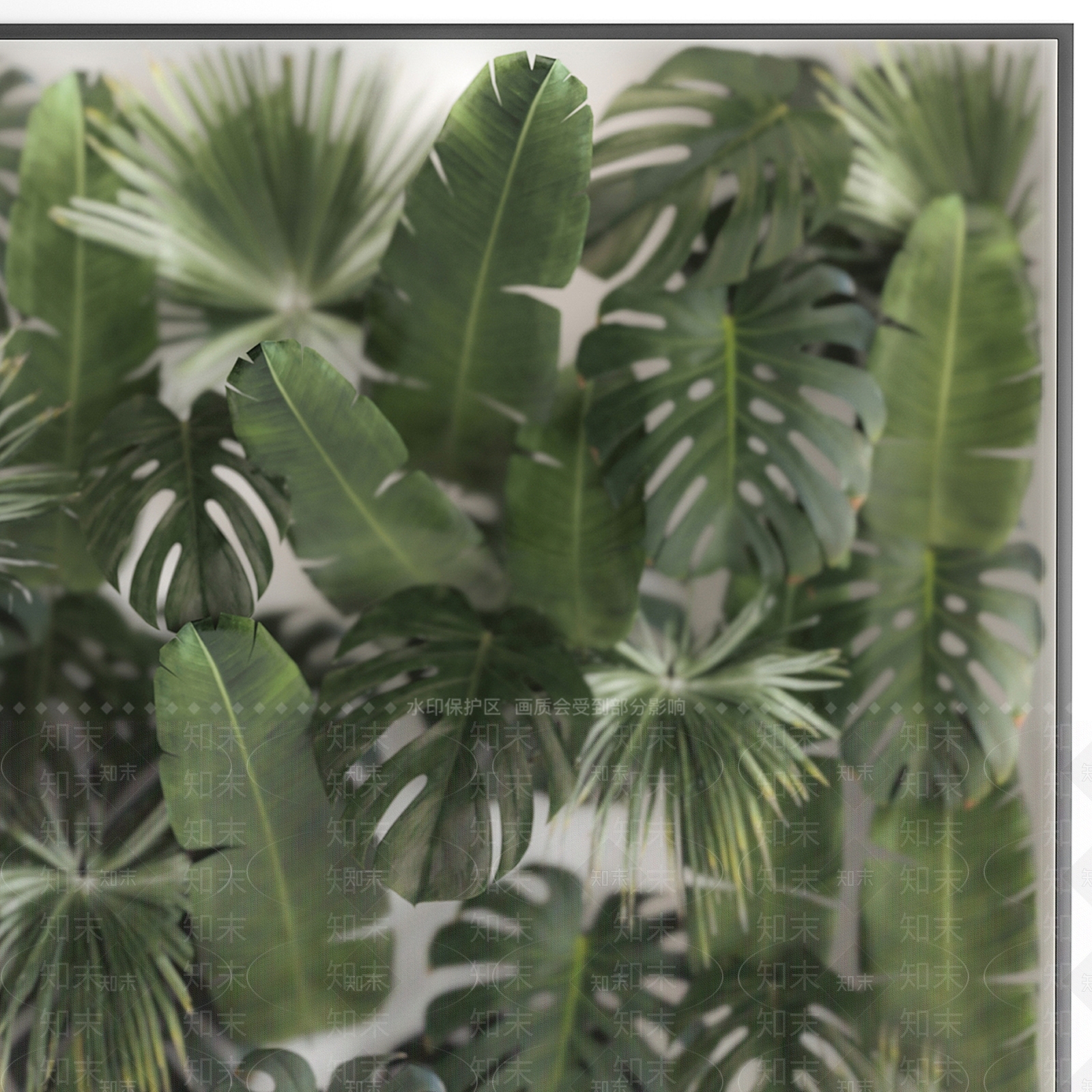 现代植物墙3D模型下载【ID:1126783523】