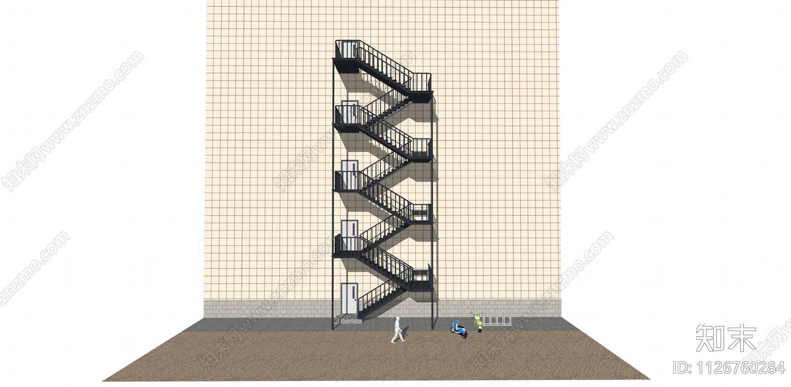 现代扶手楼梯SU模型下载【ID:1126760284】