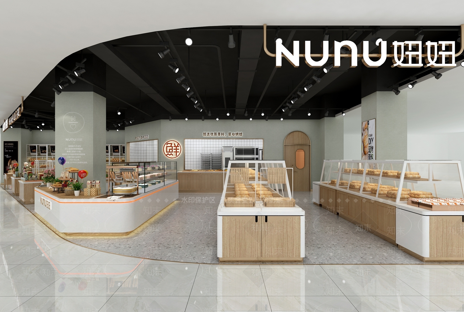 现代烘焙蛋糕店3D模型下载【ID:1126769219】