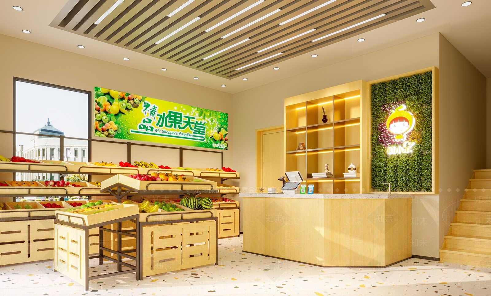 现代水果店3D模型下载【ID:1126769704】