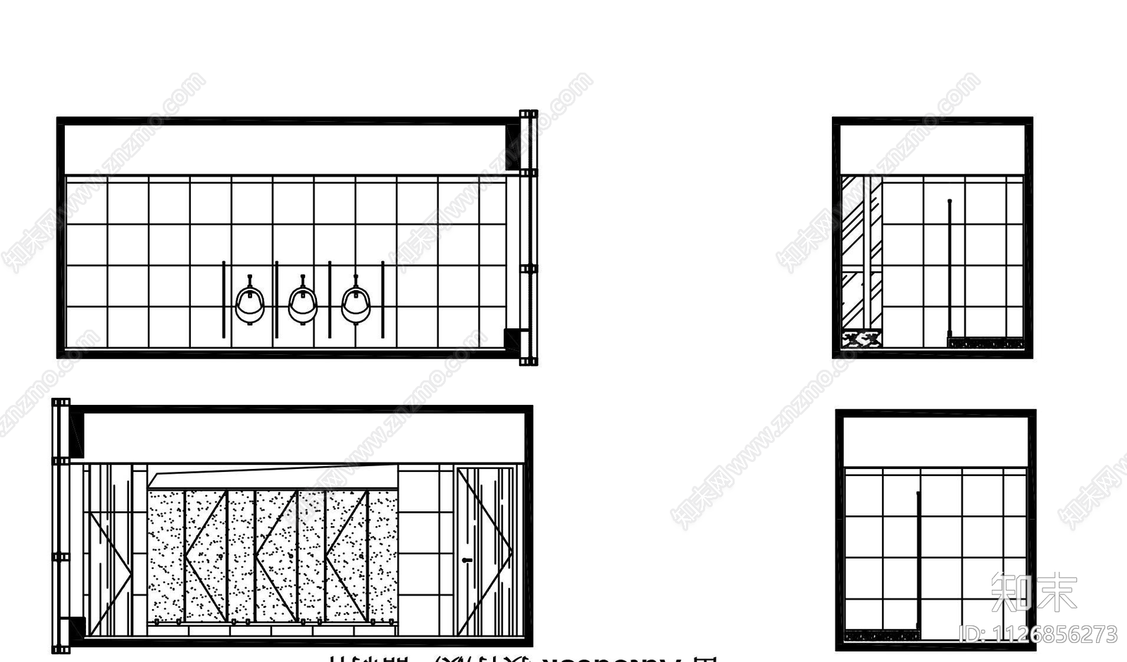 现代简约办公空间cad施工图下载【ID:1126856273】