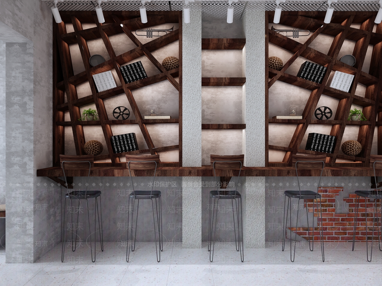 现代奶茶店3D模型下载【ID:1126778588】