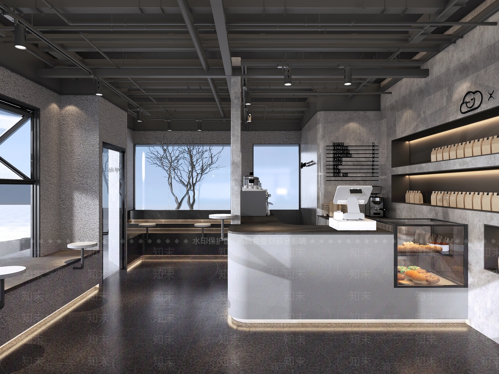 侘寂奶茶店3D模型下载【ID:1126778932】
