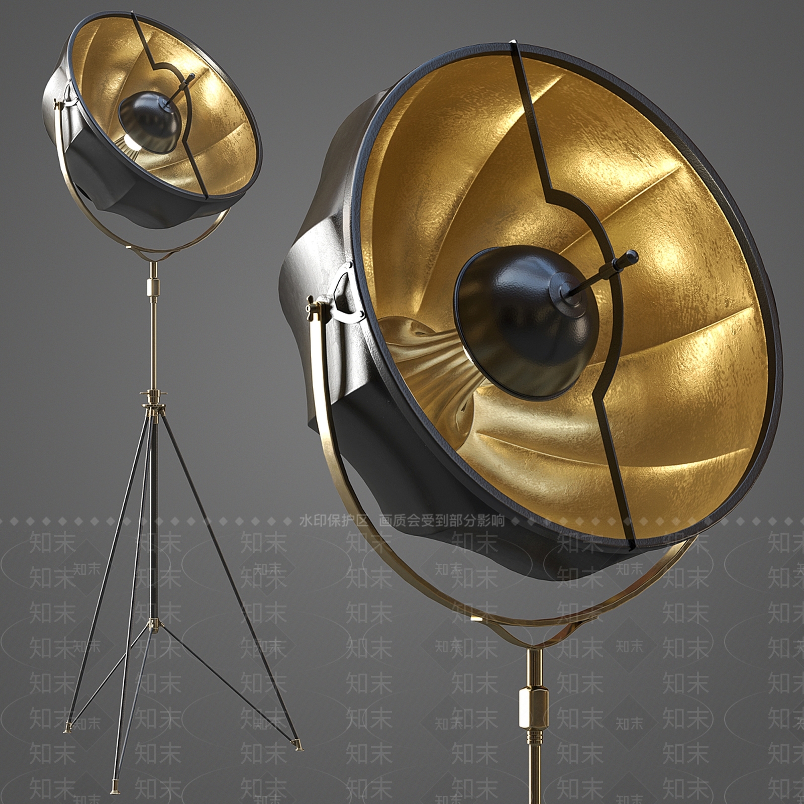 现代拍摄灯3D模型下载【ID:1126780124】