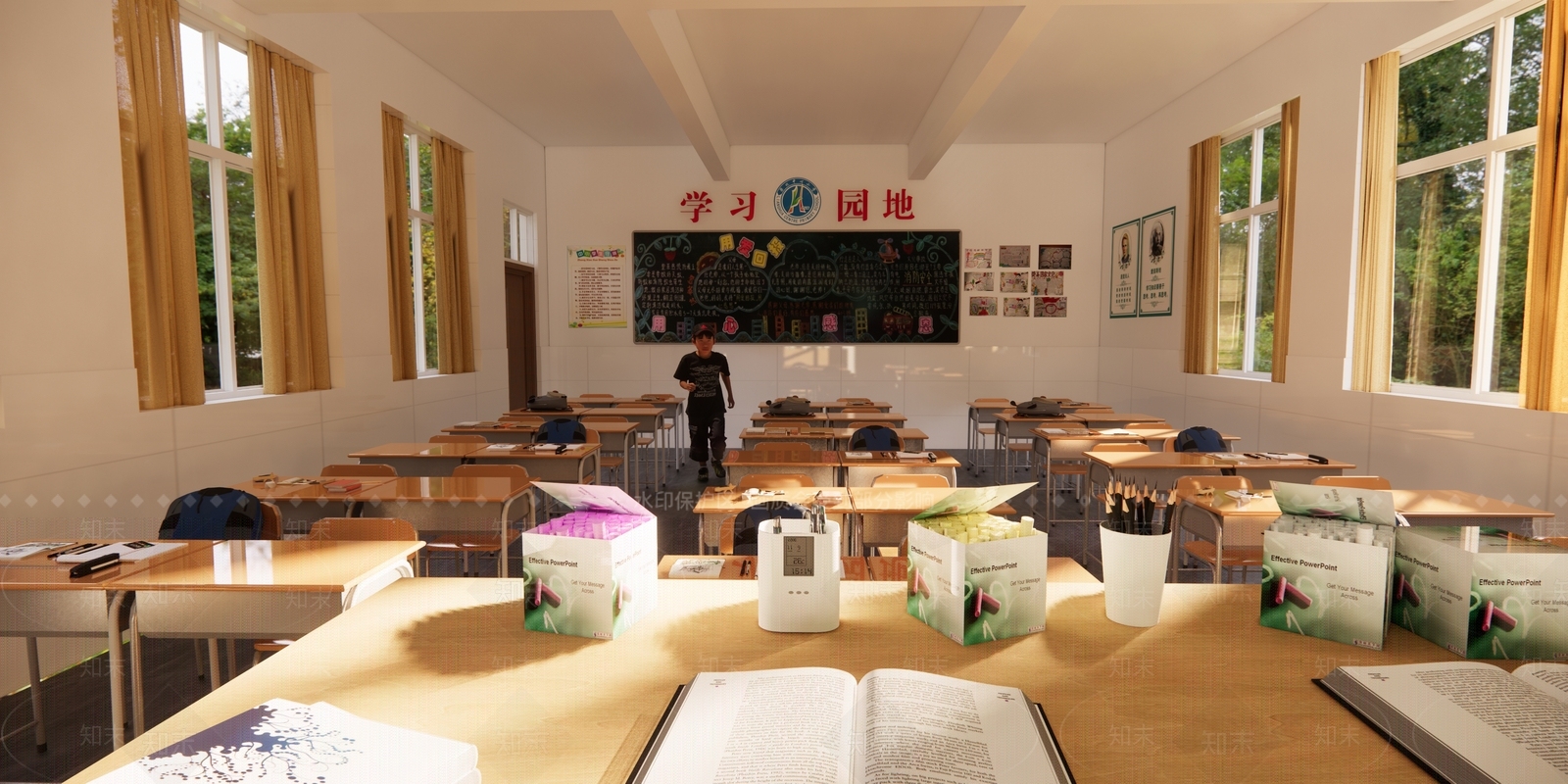 现代小学教室课室SU模型下载【ID:1126785162】