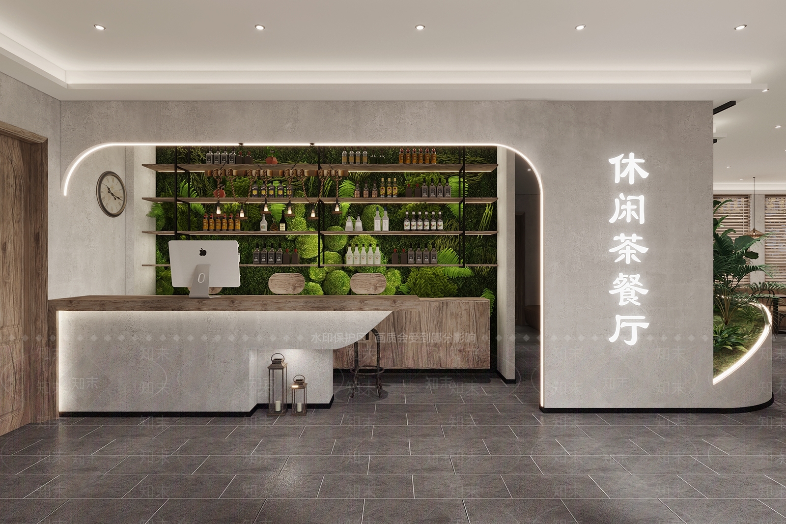 现代茶餐厅3D模型下载【ID:1126787473】