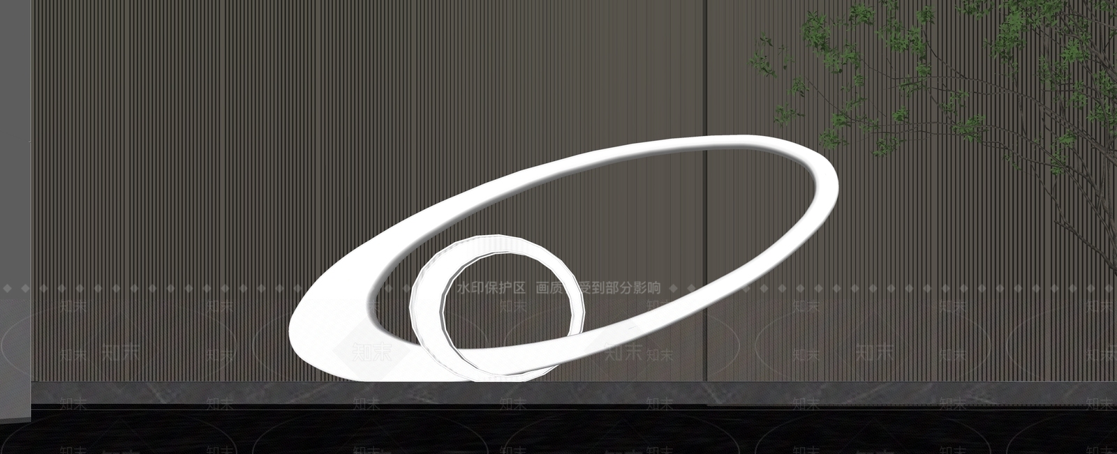 现代抽象镂空雕塑小品SU模型下载【ID:1126870836】_知末su模型网