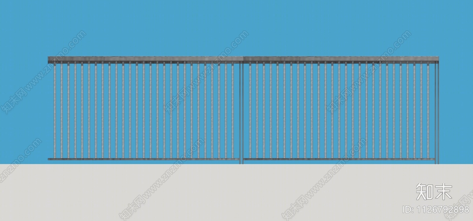 现代景观栏杆SU模型下载【ID:1126792898】