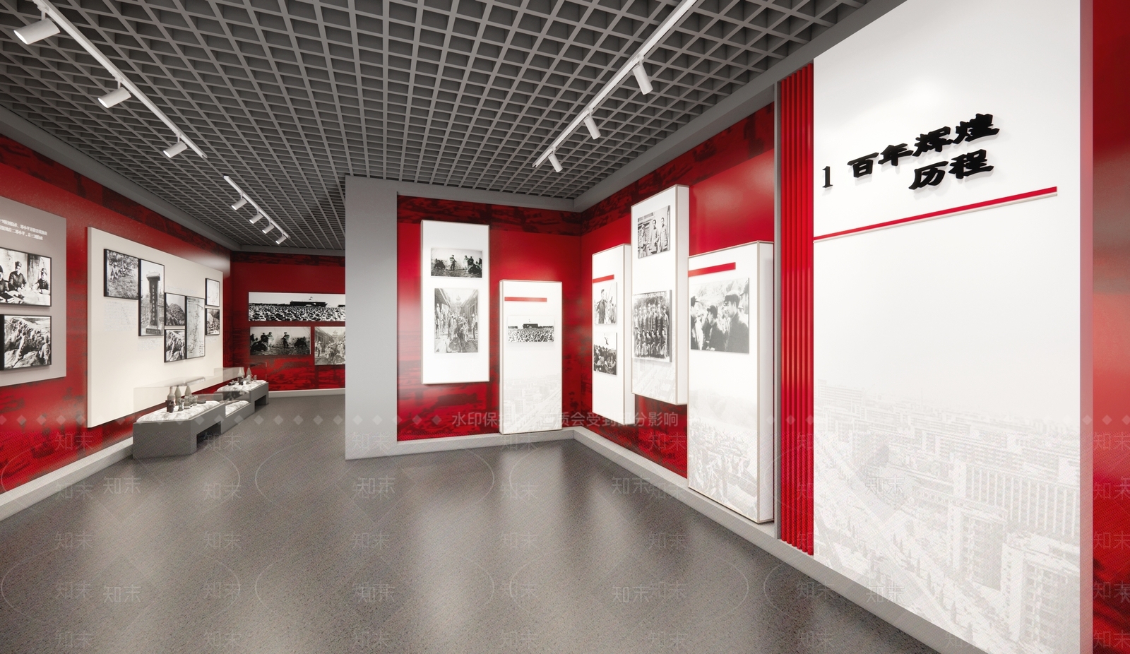 现代党建展厅SU模型下载【ID:1126794729】