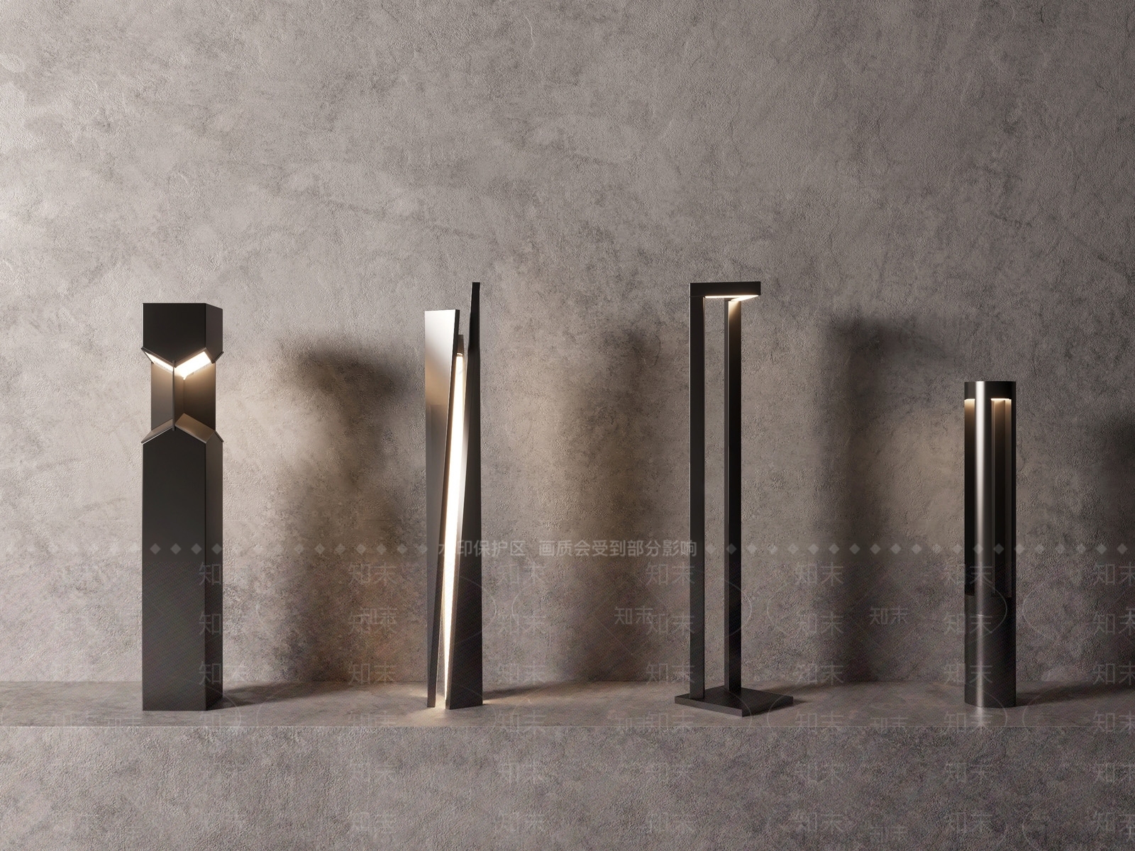 现代户外庭院草坪地灯SU模型下载【ID:1126798219】
