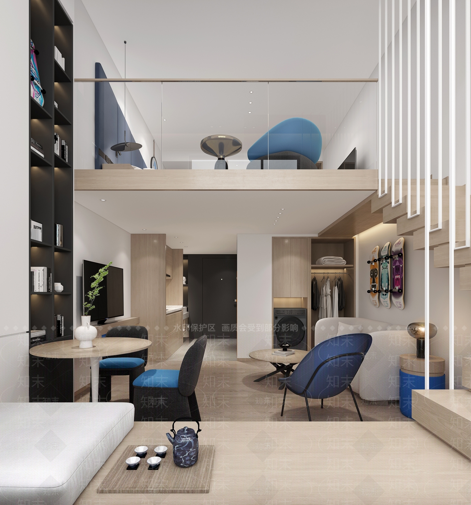 现代loft公寓3D模型下载【ID:1126968800】