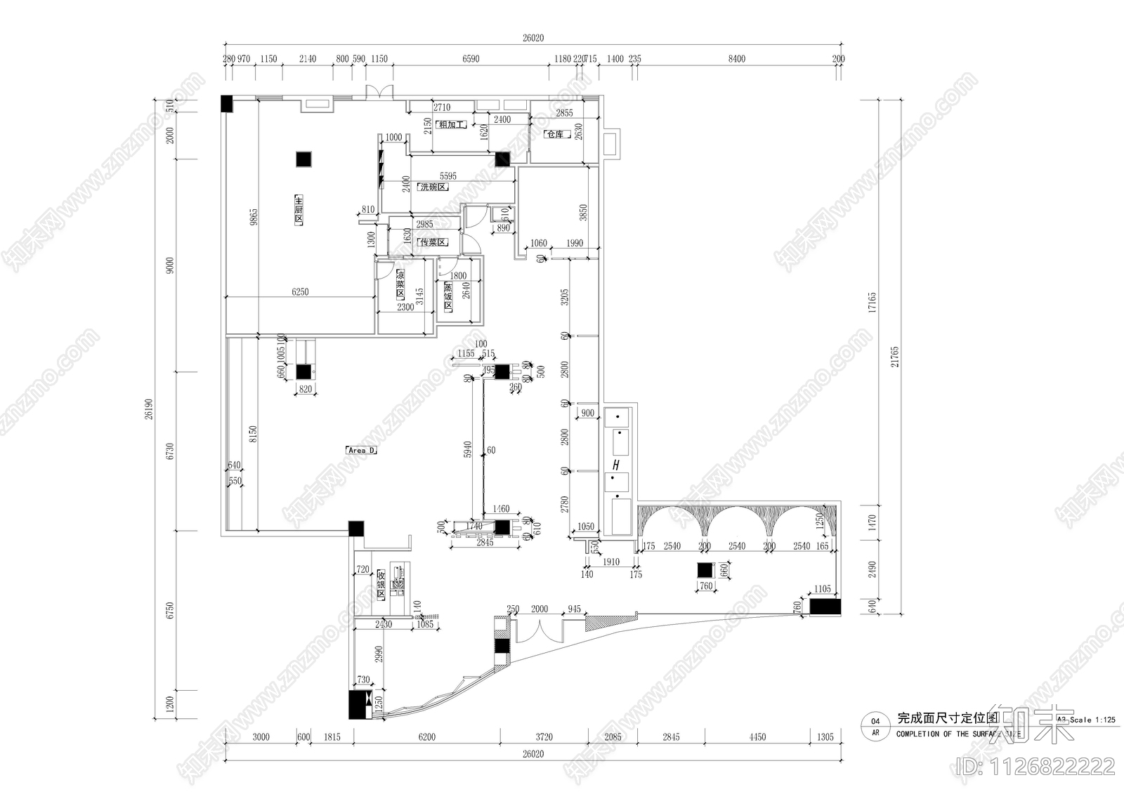 中式客家万达店经典客家菜馆平面系统图施工图下载【ID:1126822222】