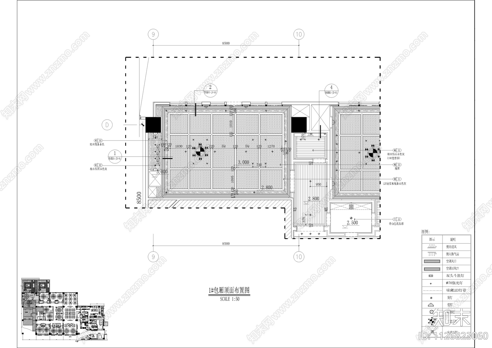 中式新荣记餐厅及包厢平面施工图cad施工图下载【ID:1126823060】