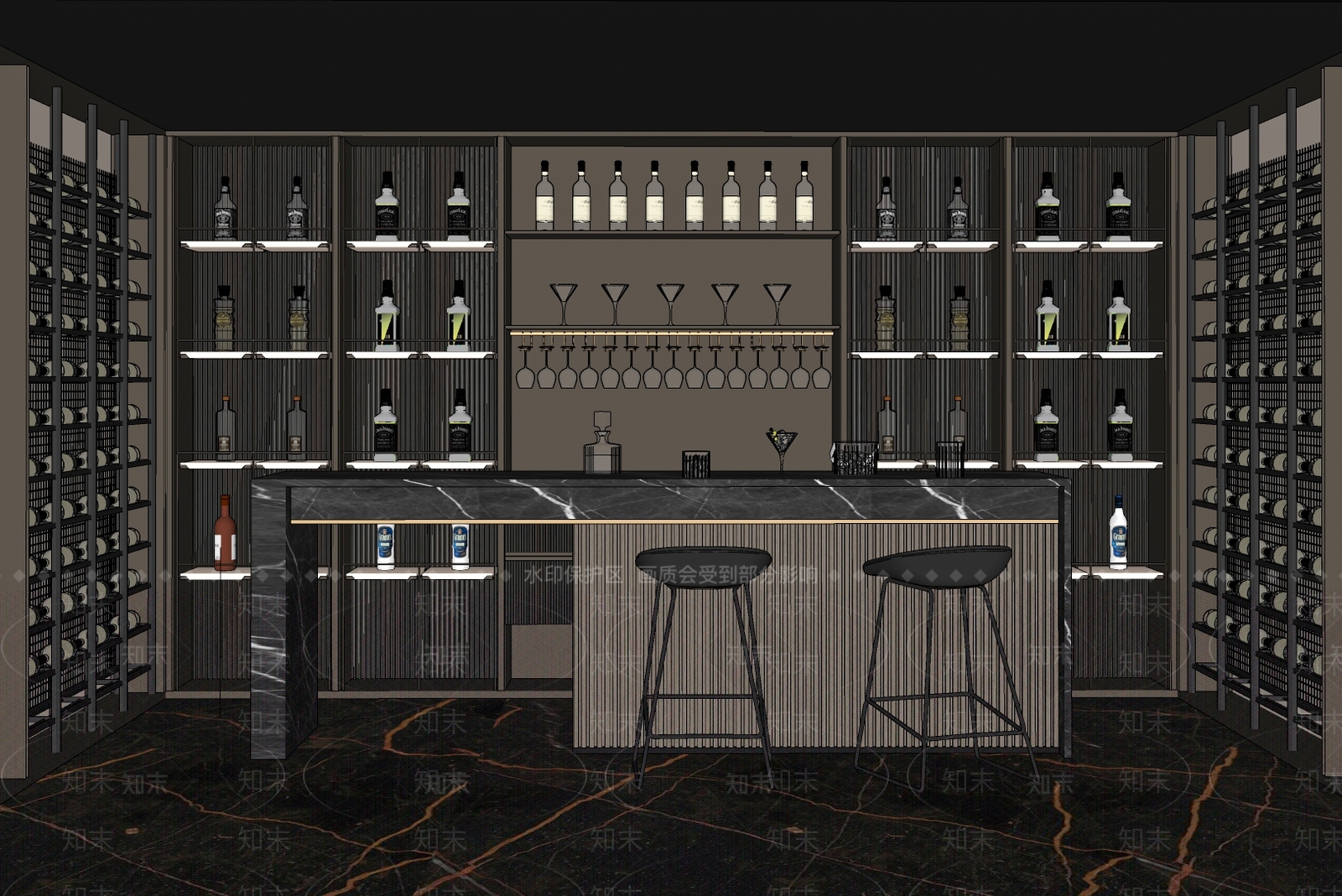 现代酒窖SU模型下载【ID:1126831701】