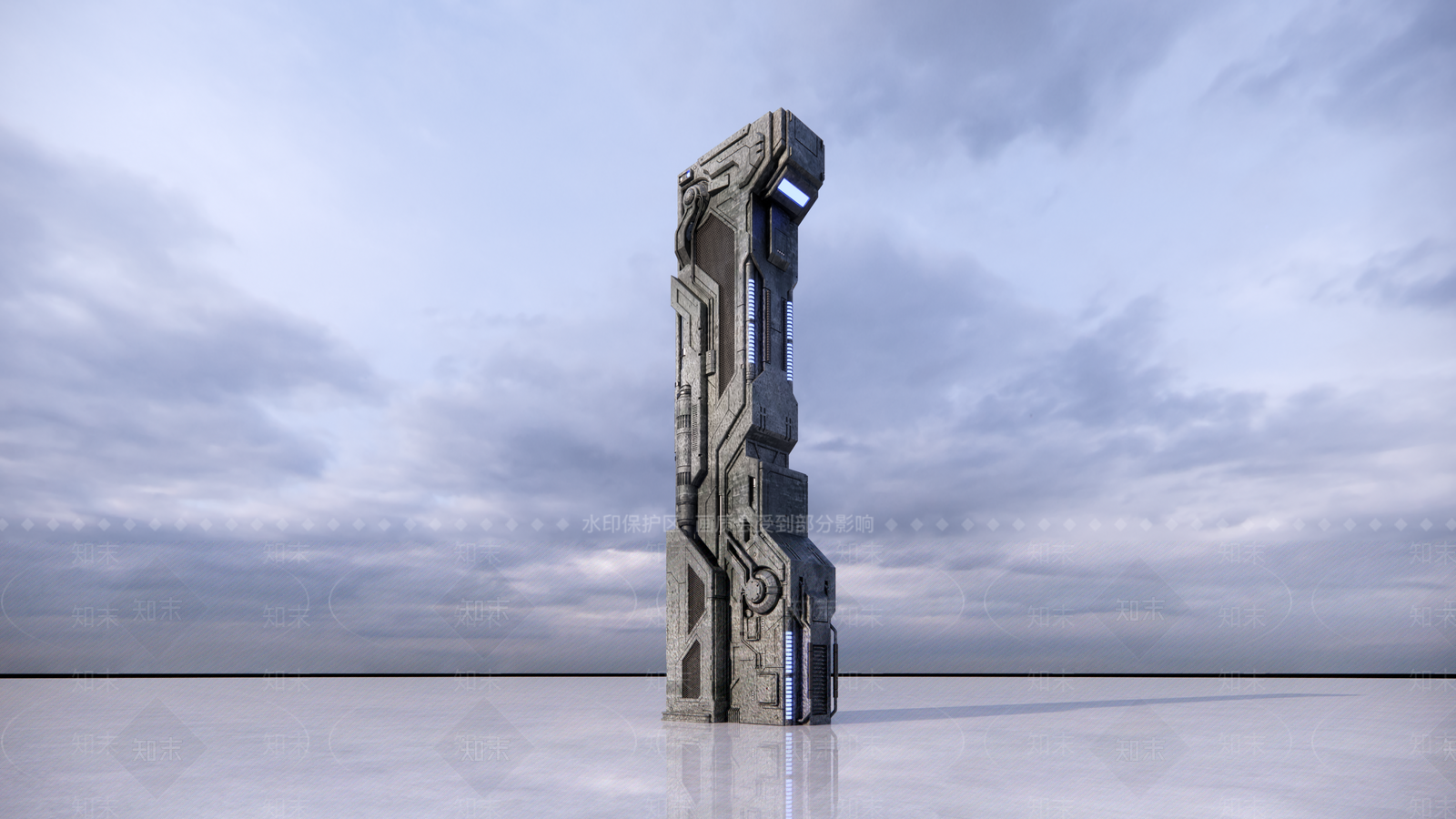 现代未来科幻建筑SU模型下载【ID:1126941188】