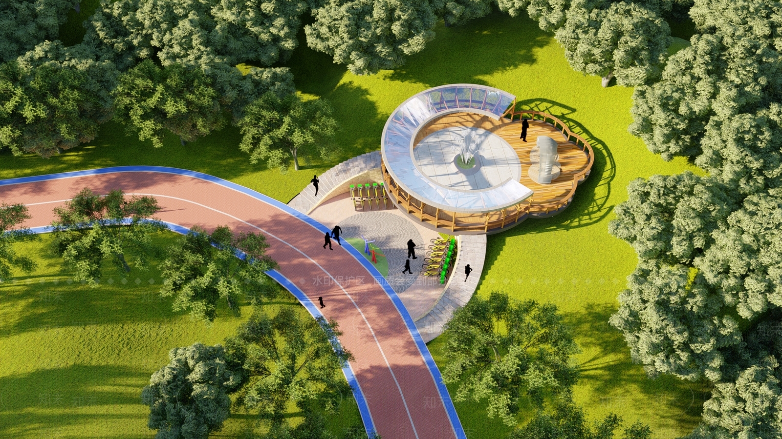 现代山地绿道自行车驿站SU模型下载【ID:1126853468】