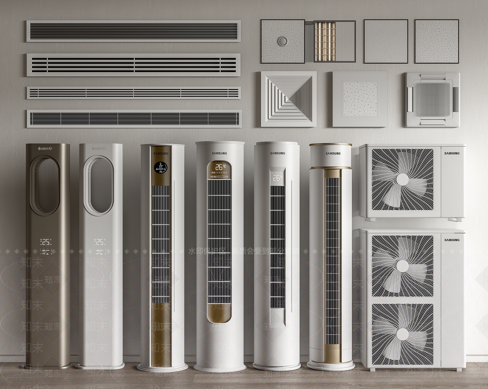 空调组合SU模型下载【ID:1126857675】
