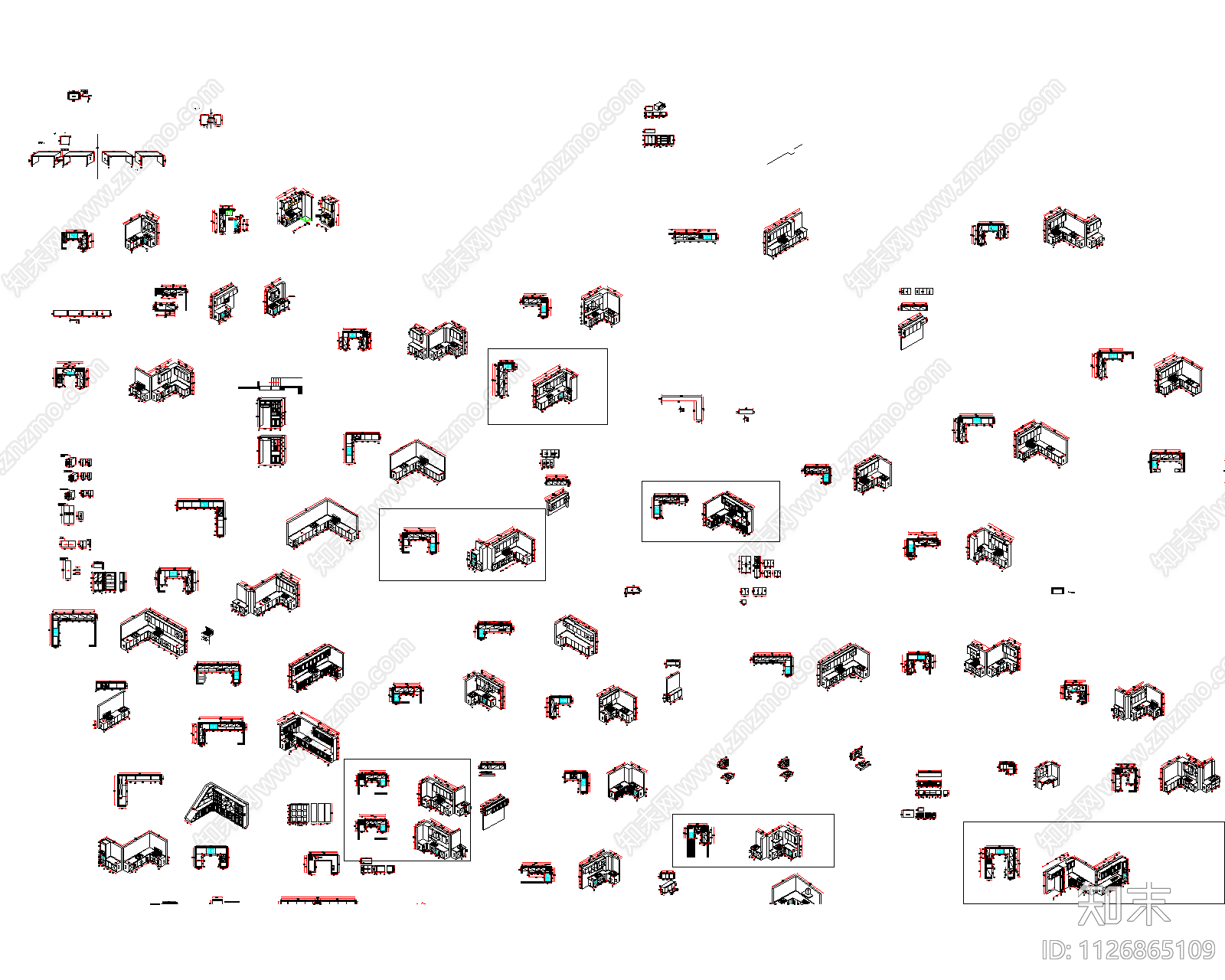 厨房模块cad施工图下载【ID:1126865109】