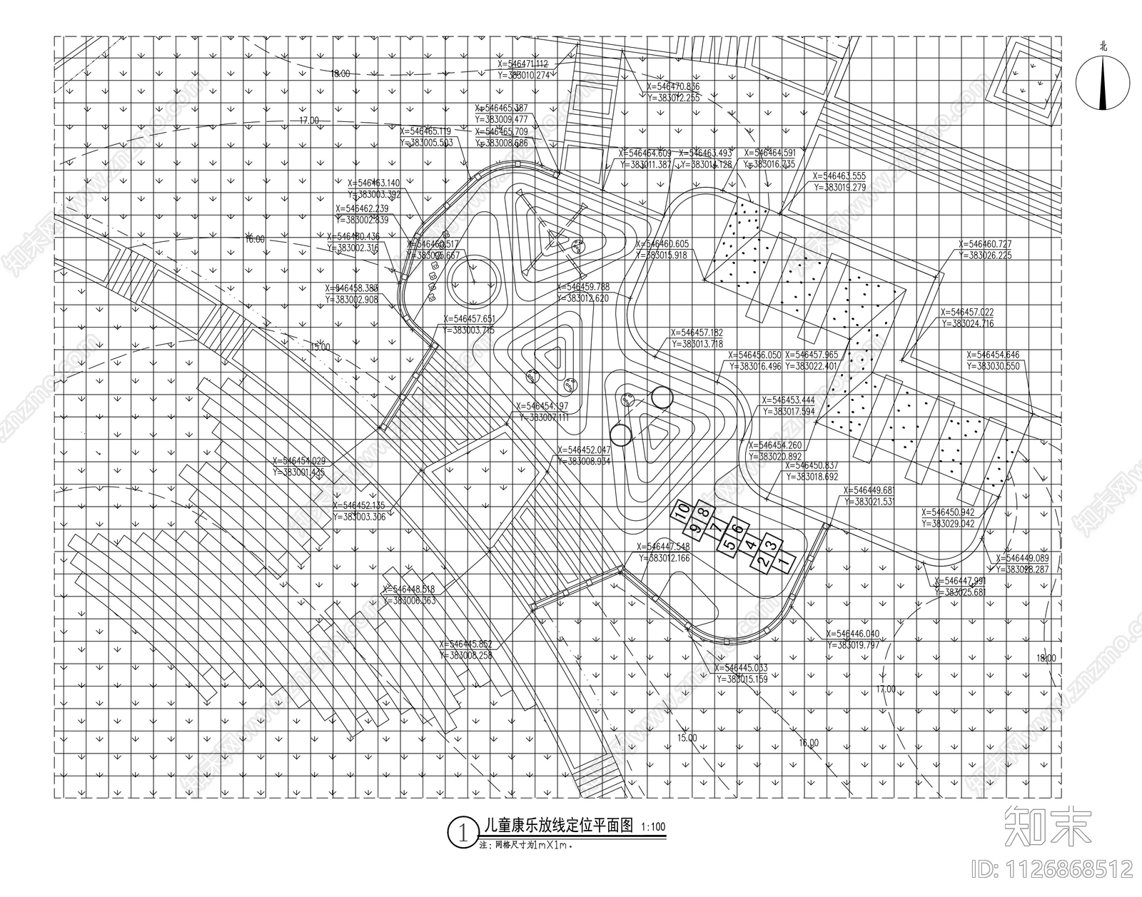 儿童活动场地景观设计cad施工图下载【ID:1126868512】