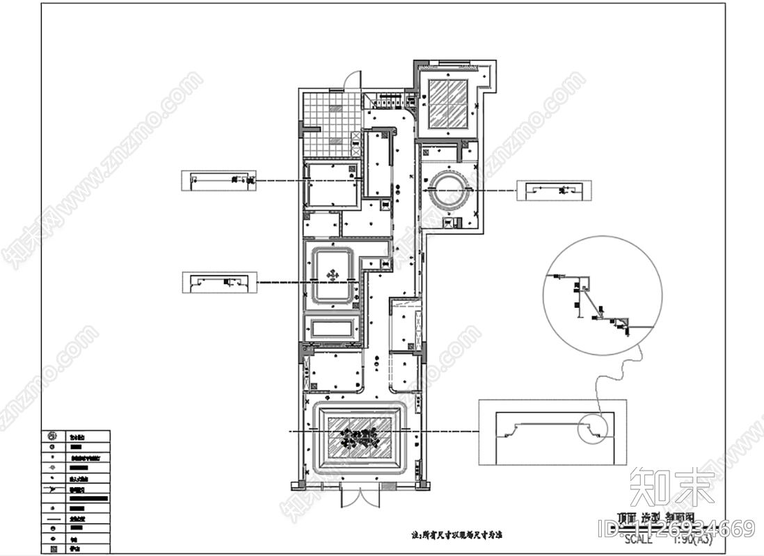 现代美容院cad施工图下载【ID:1126934669】